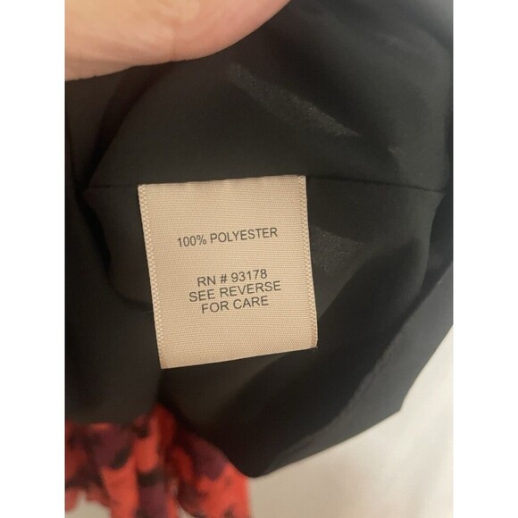 Philosophy Red Black Floral Halter Maxi Dress Size 4 Sleeveless Lined Elegant - Picture 13 of 13